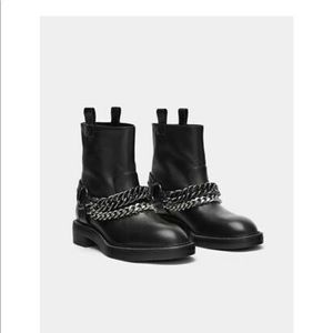 Genuine Leather Biker Bootie